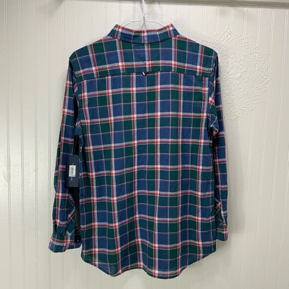 Youth boys Tommy Hilfiger long sleeve plaid shirt - Picture 3 of 4